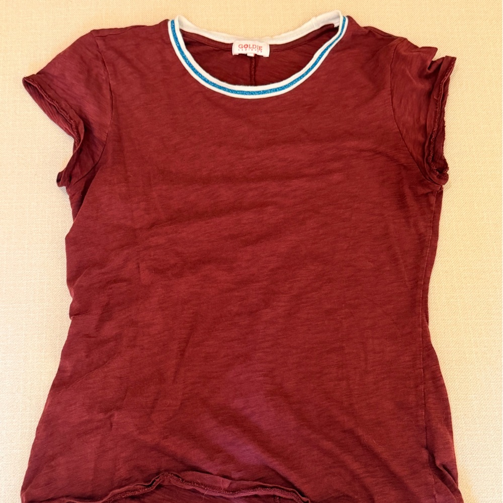 Goldie Maroon Muscle Top
